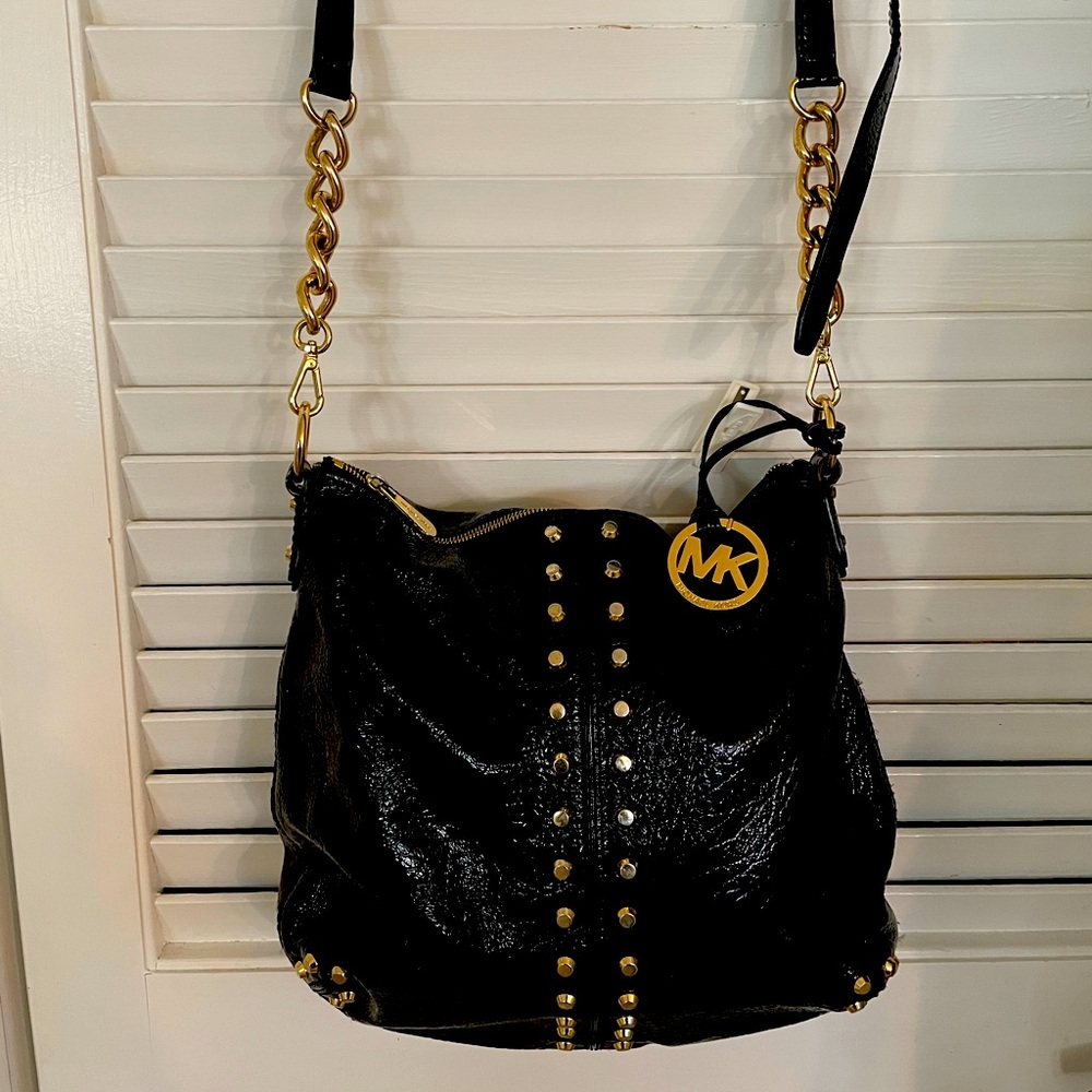 MK Black Patent Bag